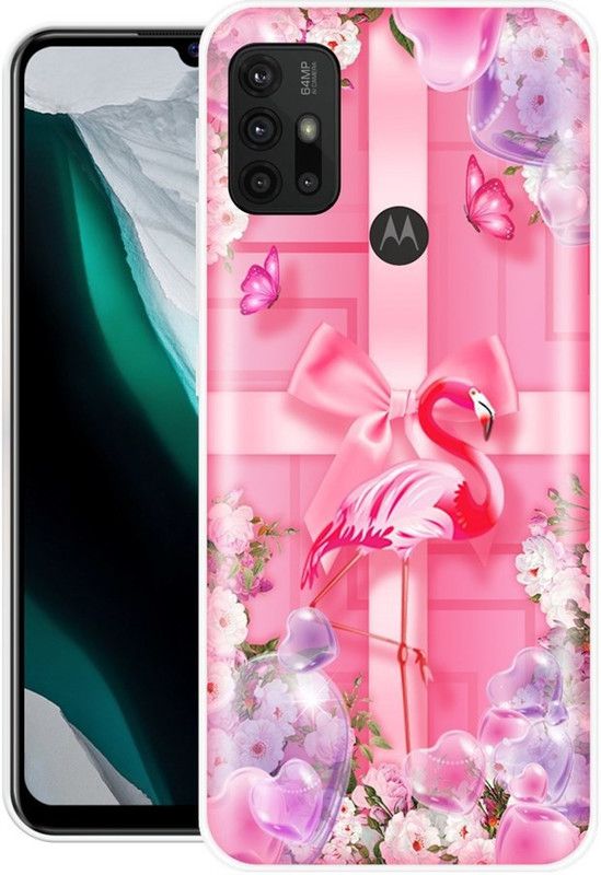 BAGRA Back Cover for Motorola Moto G30  (Pink, Silicon)