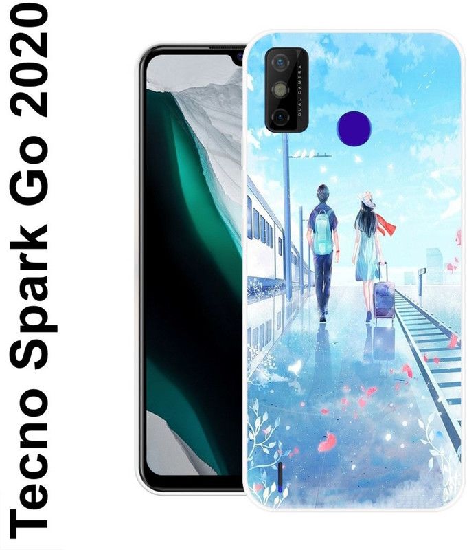 KLC Back Cover for Tecno Spark Go 2020, Tecno Spark 6 Go, Tecno Spark Go 2021  (Blue, Grip Case, Silicon)