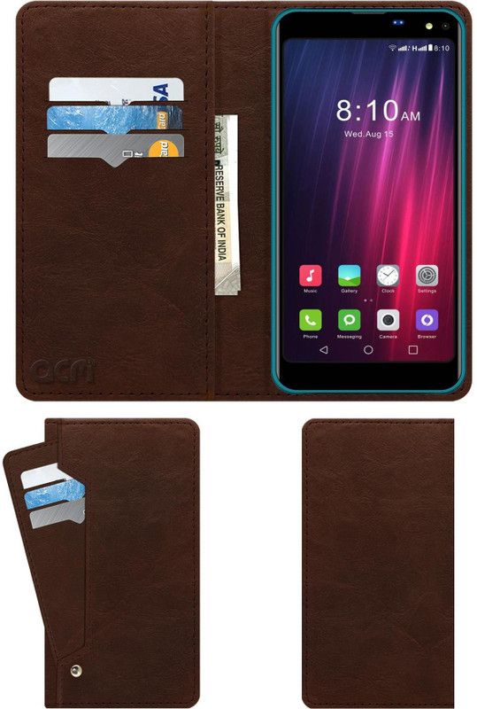 ACM Flip Cover for I Kall K 8 New  (Brown, Cases with Holder, Pack of: 1)