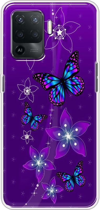 Hansviprint Back Cover for Oppo F19 Pro  (Purple, Grip Case, Silicon, Pack of: 1)