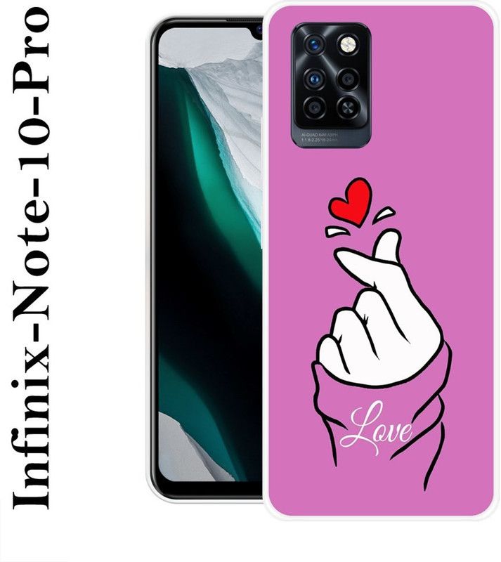BAGRA Back Cover for Infinix Note 10 Pro  (Pink, White, Silicon)