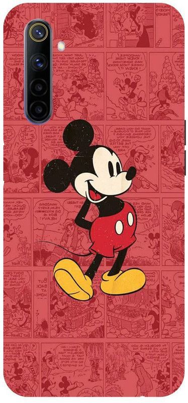 Wall Art Back Cover for Realme 6 Pro MICKEY MOUSE, MINNIE MOUSE, CARTOON, FUNNY, DISNEY  (Multicolor, Dual Protection, Pack of: 1)