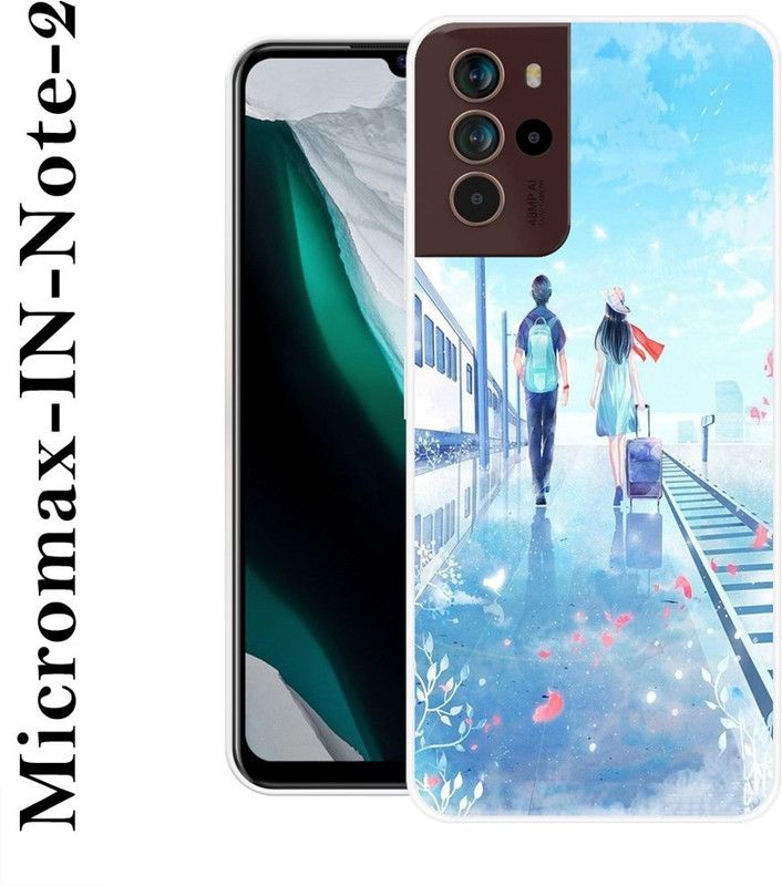 REALKING Back Cover for Micromax in Note 2  (Blue, Silicon)