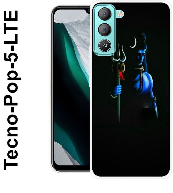KLC Back Cover for Tecno 5 LTE  (Black, Blue, Grip Case, Silicon)