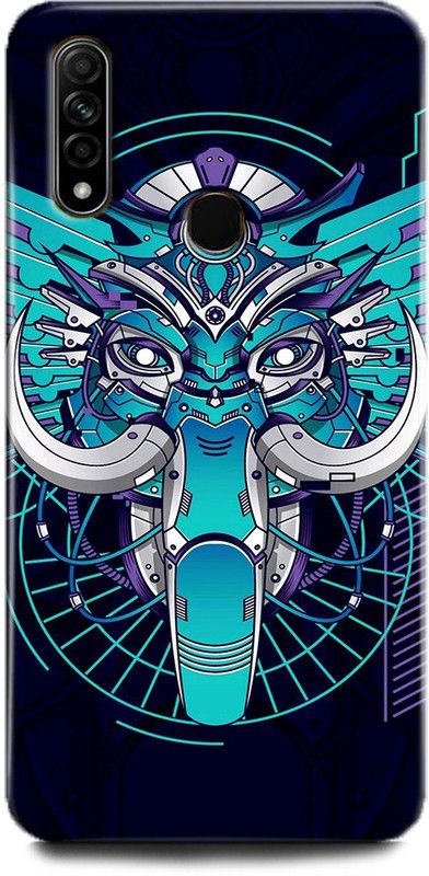 Afterglow Back Cover for OPPO A31 ELEPHANT, ROBOT, HEAD TUSKS, ART, COLORFUL  (Multicolor, Shock Proof, Pack of: 1)