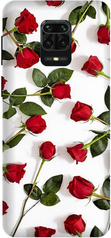 SSMORYA Back Cover for Mi Redmi Note 9 Pro (Red Rose) Printed Back Cover  (Multicolor, Shock Proof, Pack of: 1)