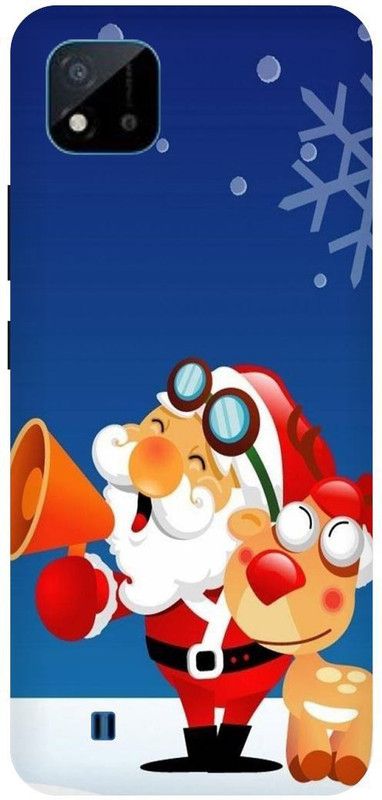 Bluvver Back Cover for Realme C20,RMX3061, Printed Santa Back Cover  (Multicolor, Hard Case, Pack of: 1)