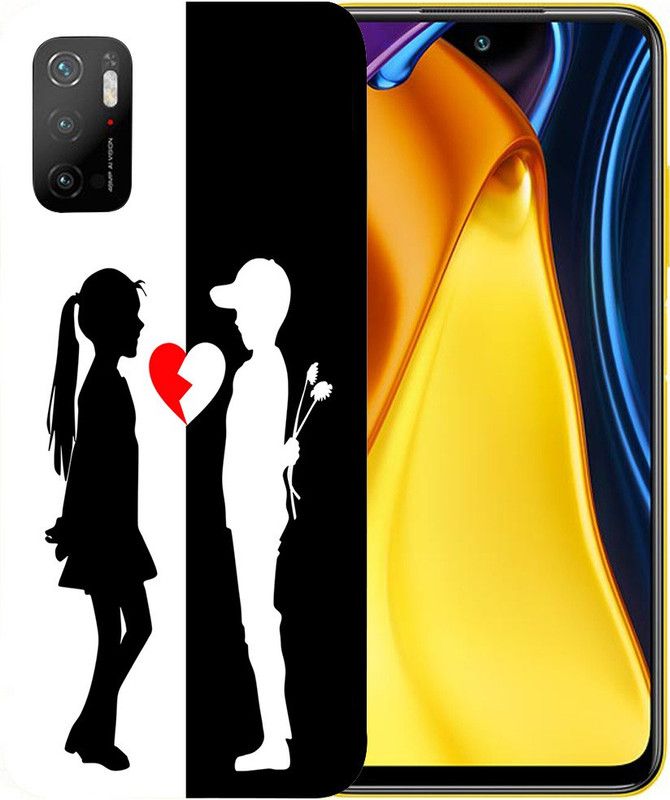 METOO Back Cover for POCO M3 Pro, Cupal , Romentic Printed back cover, Print, 687  (Multicolor, Dual Protection, Silicon, Pack of: 1)