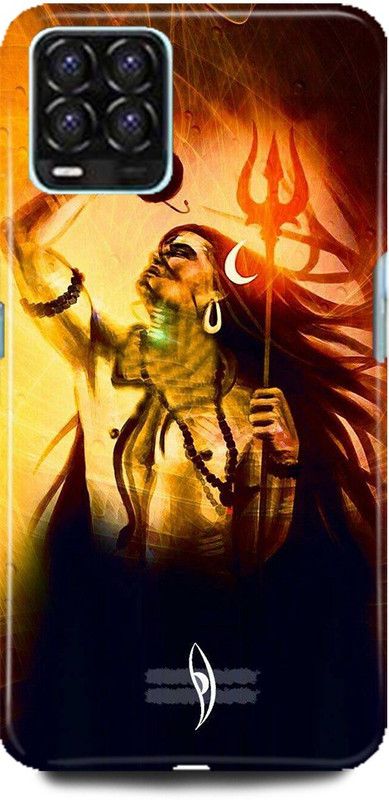 MP ARIES MOBILE COVER Back Cover for realme 8, RMX3085, Mahakal Om Shiv Shiv ji Bholenath Angry Shiv Damru Man Shiva  (Multicolor, Hard Case)