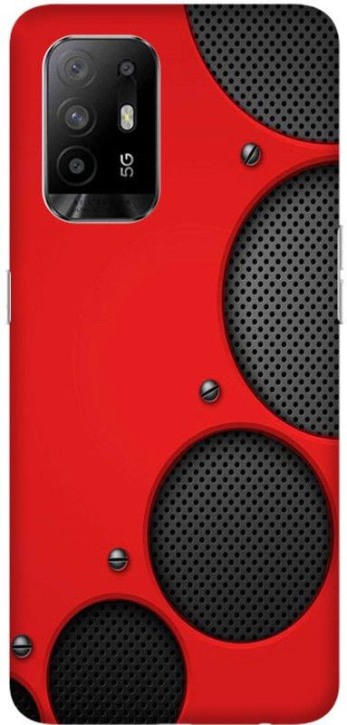 Bingal Back Cover for Oppo A95 5G  (Red, Black, Pack of: 1)