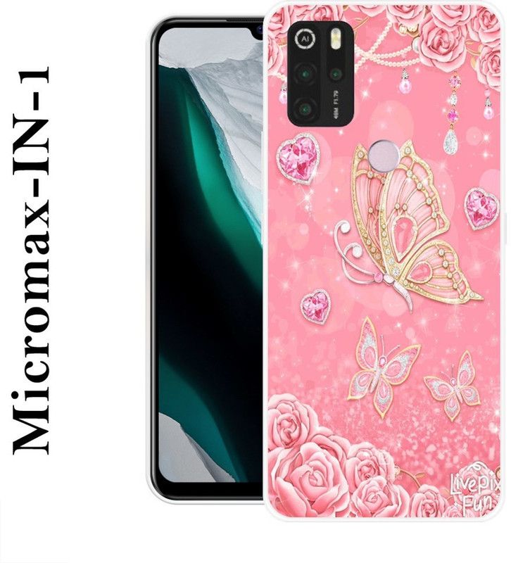 INDIALAND Back Cover for Micromax in 1  (Pink, Grip Case, Silicon)