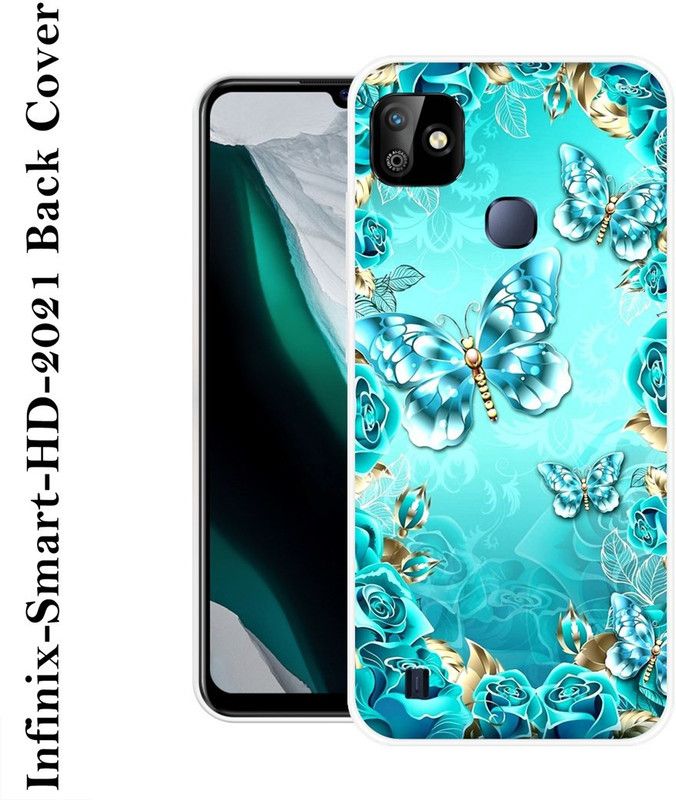 KLC Back Cover for Infinix Smart HD 2021  (Blue, Gold, Silicon)