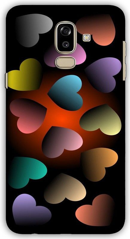 CROKIAN Back Cover for Samsung Galaxy J8 Heart Back Cover  (Multicolor, Hard Case, Pack of: 1)