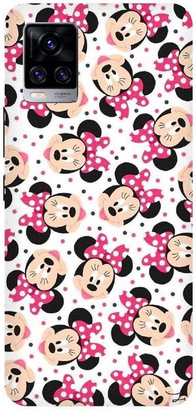 URCHIN Back Cover for Vivo V20 minnie mouse, mickey mouse, cartoon, funny, cute, love, Disney  (Multicolor, Shock Proof)