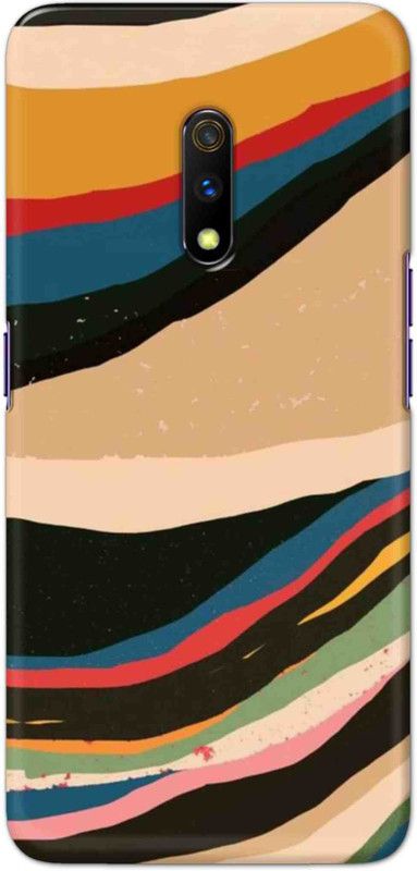 NDCOM Back Cover for Realme X Color Wave Pattern Printed  (Multicolor, Hard Case, Pack of: 1)