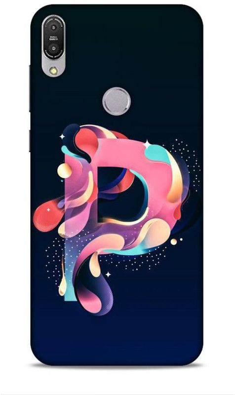 MAPPLE Back Cover for Asus Zenfone Max Pro M1 (P / Letter / Alphabet / Name / Te5)  (Multicolor, Hard Case, Pack of: 1)