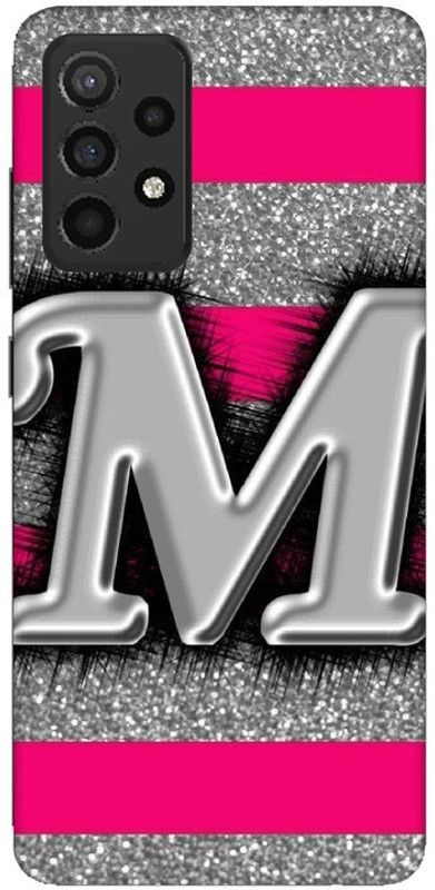 LUCKY MOBI.COM Back Cover for Samsung A23 ( M LETTER NAME) PRINTED BACK COVER  (Multicolor, Hard Case, Pack of: 1)