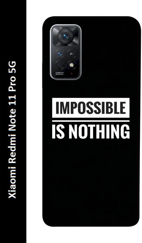 mitzvah Back Cover for Xiaomi Redmi Note 11 Pro 5G  (White, Black, Silicon, Pack of: 1)