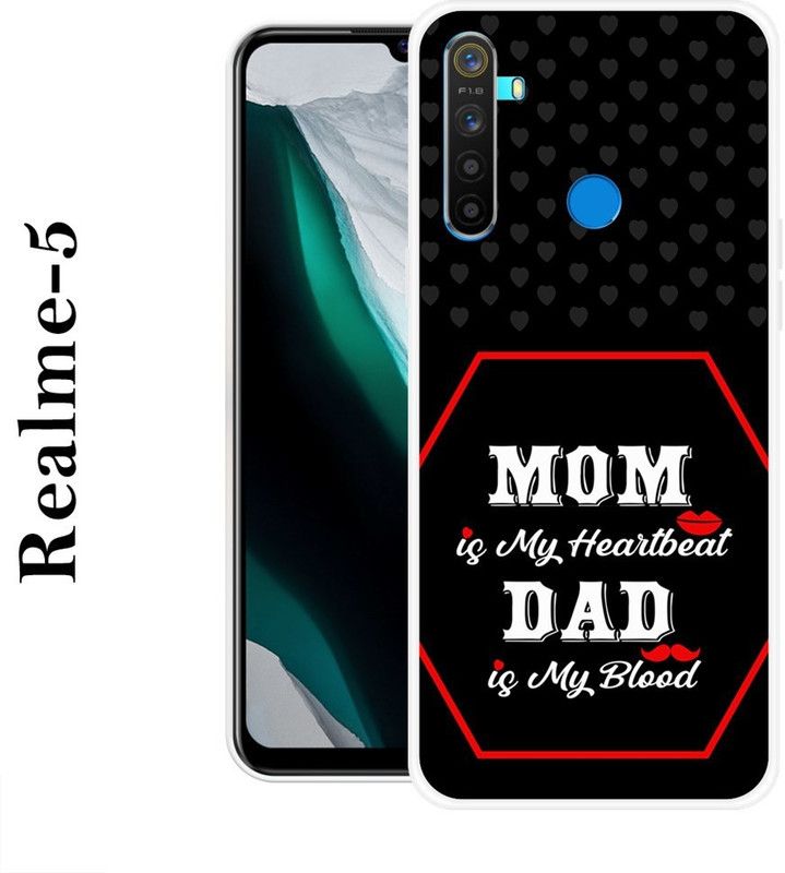 INDIALAND Back Cover for Realme 5  (Multicolor, Grip Case, Silicon)