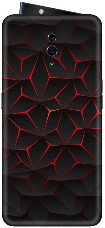 FCS OPPO Reno Mobile Skin  (Black, Red)