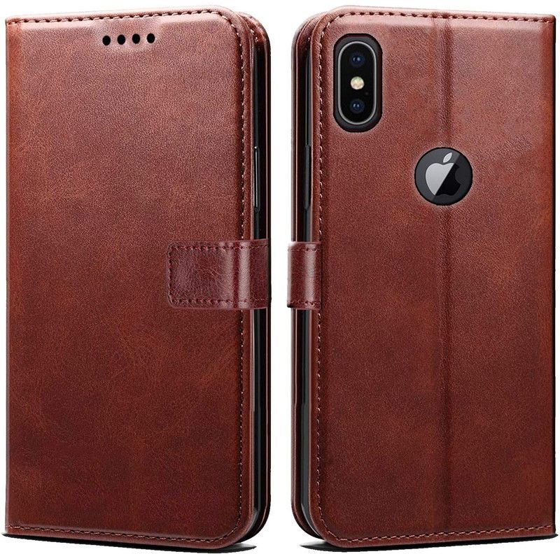 ONCRAVES Flip Cover for Apple iPhone XS Max (Brown, Cases with Holder)  (Brown, Magnetic Case, Pack of: 1)
