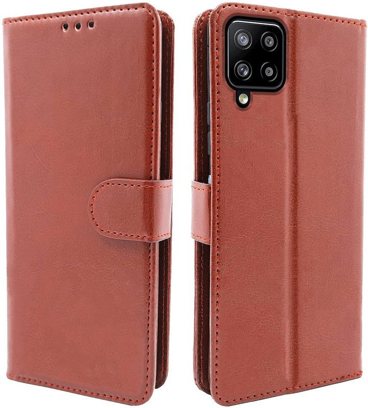 Wintage Collection Front & Back Case for SAMSUNG GALAXY F12  (Brown)