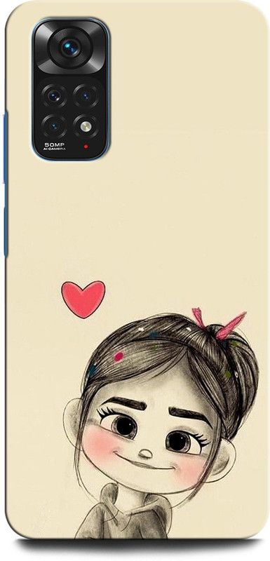 ORBIQE Back Cover for REDMI Note 11 Pro GIRL, WOMEN ARTWORK, ANIME, PRETTY, BEUTY, HEART, EYES  (Multicolor, Hard Case, Pack of: 1)