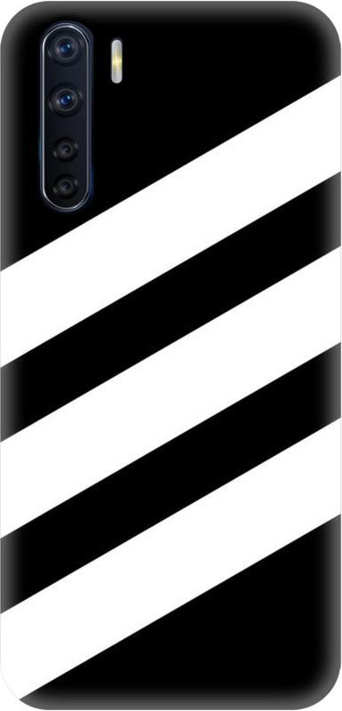 Smutty Back Cover for Oppo F15, CPH2001 - Angled Stripes Print  (Multicolor, Hard Case, Pack of: 1)