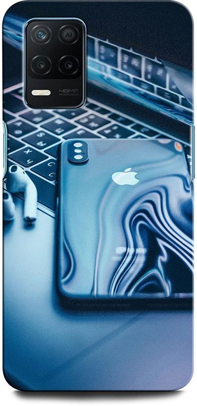 ORBIQE Back Cover for Realme 8 5G APPLE, LAPTOP, EARPHONE, BRAND  (Multicolor, Hard Case, Pack of: 1)