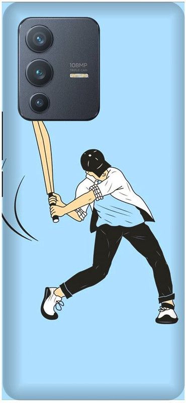 SAVETREE Back Cover for Vivo V23 Pro 5G, CRICKET, CRICKET LOVERS  (Multicolor, Dual Protection, Pack of: 1)