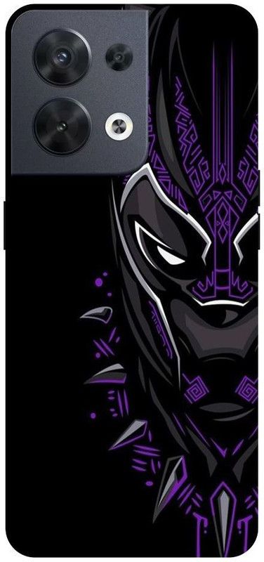 Wall Art Back Cover for OPPO RENO 8 (5G) Mask, animation, Purple, Printed  (Multicolor, Dual Protection, Pack of: 1)