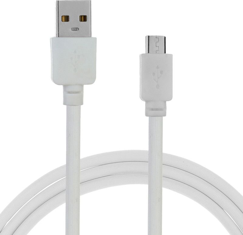 ACE Reversible Micro USB 1.1 m Data Cable for All Android Phones  (Compatible with android phone, Travel use, Home & Office Used, charging, White, One Cable)