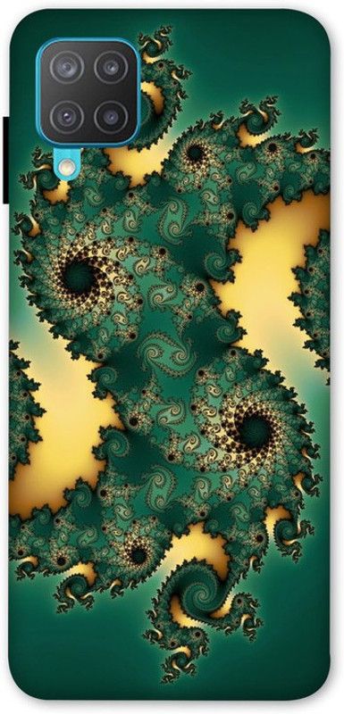 Upshot Back Cover for Samsung Galaxy M12  (Green, Gold, Grip Case, Silicon, Pack of: 1)