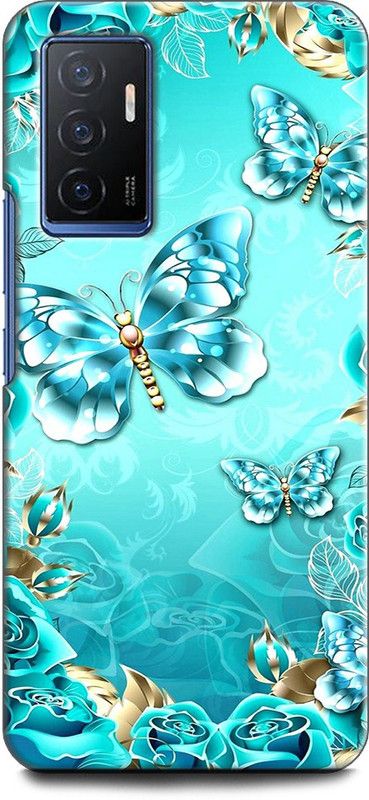 KEYCENT Back Cover for Vivo V23e 5G, V2126 BUTTERFLY, FLOWERS, ABSTRACT, TEXTURE, COLORFULL  (Multicolor, Shock Proof, Pack of: 1)