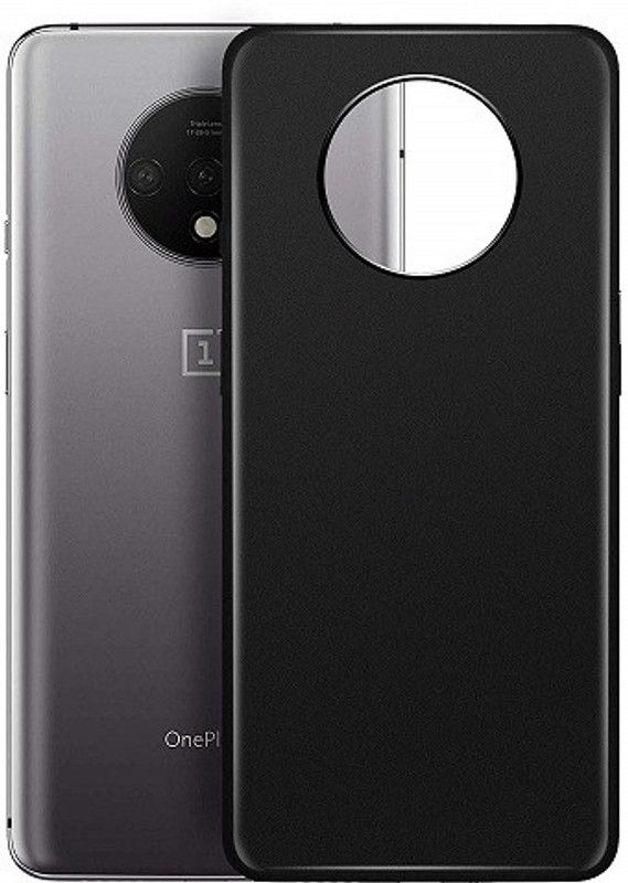 Bodoma Back Cover for One Plus 7T  (Black, Silicon, Pack of: 1)