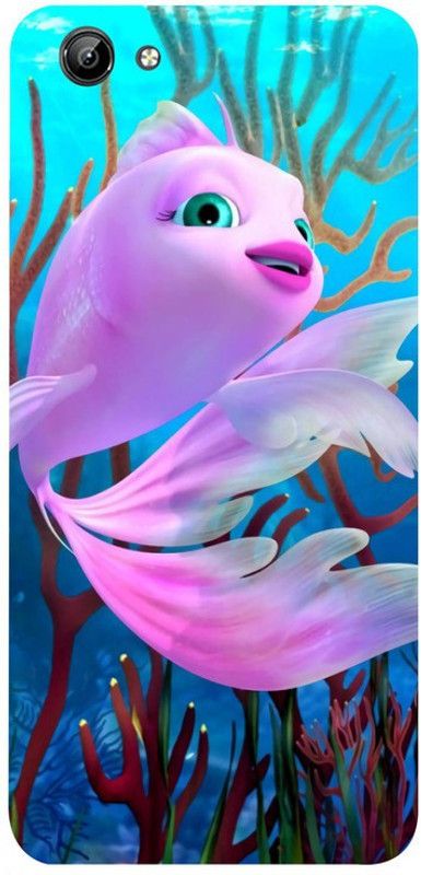 Golden Mask Back Cover for Vivo Y71 Pink Fish  (Multicolor, Waterproof, Silicon, Pack of: 1)