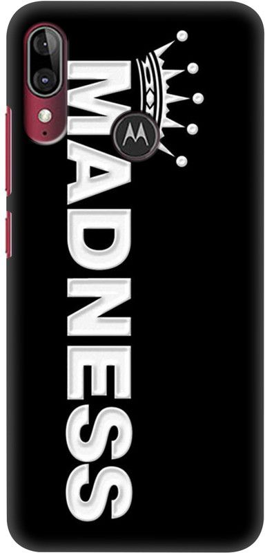 Instyle Back Cover for Motorola e6s  (Black, White, Hard Case, Pack of: 1)