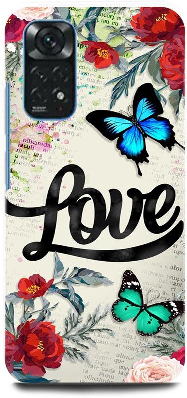 play fast Back Cover for POCO M4 Pro LOVE, BUTTERFLY, ART, COUPLE, LOVE  (White, Hard Case, Pack of: 1)