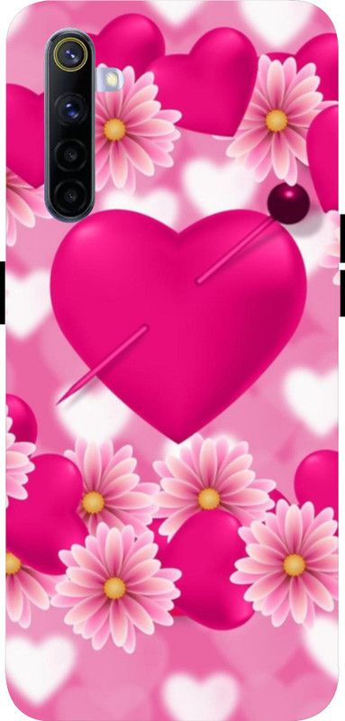 LIKELOOK Back Cover for Realme 6, Realme 6i, ( Heart, Flower )  (Multicolor, Shock Proof, Pack of: 1)