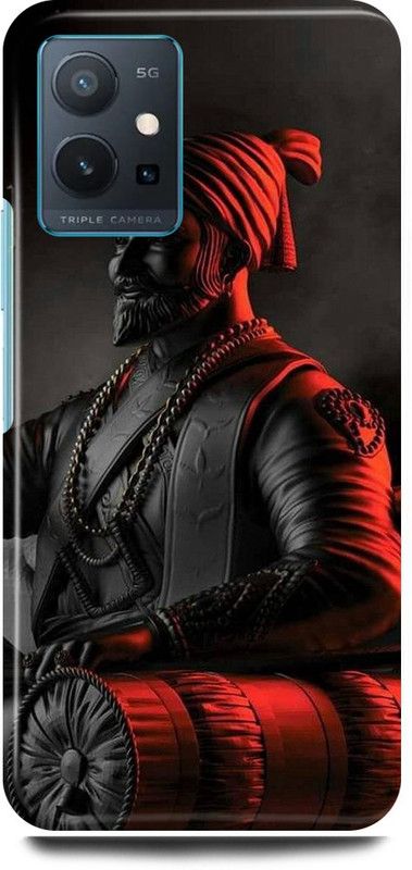 play fast Back Cover for Vivo y75 5G, V2142 CHATRAPATI, SHIVA, JI, MAHARAJ, MARATHA,HISTORY, KING  (Red, Hard Case)