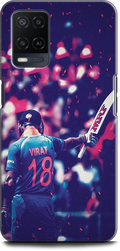 INDICRAFT Back Cover for OPPO A54, CPH2239 VIRAT KOHLI, CRICKET, INDIA, SPORTS  (Multicolor, Dual Protection, Pack of: 1)