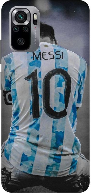 DIKRO Back Cover for REDMI Note 10, LIONEL, MESSI, ARGENTINA, CUP, 10, MESSI  (Blue, Hard Case, Pack of: 1)