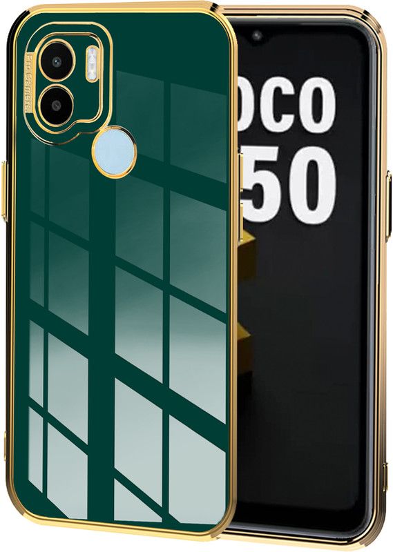 Flipkart SmartBuy Back Cover for POCO C50, POCO C51, REDMI A1 Plus, Mi A2 Plus, Redmi A2 Plus  (Green, Electroplated, Silicon, Pack of: 1)