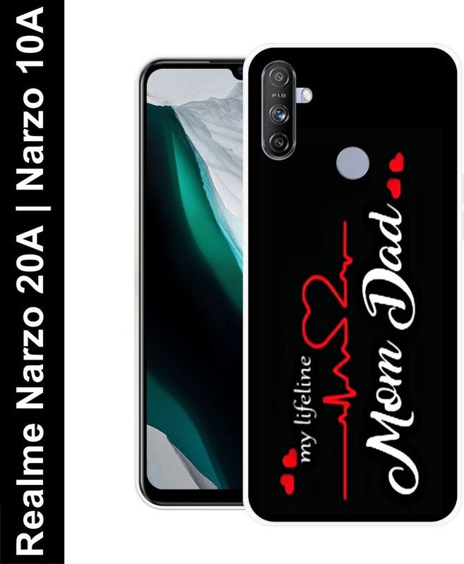 Aabra Back Cover for Realme Narzo 20A, Realme Narzo 10A  (Black, Flexible, Silicon, Pack of: 1)