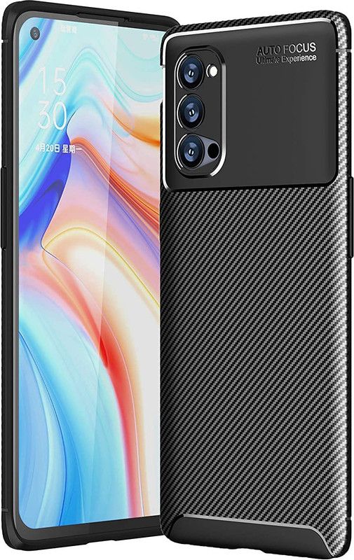 Mobile Back Cover Back Cover for Reno 5 pro 5G  (Black, Shock Proof, Pack of: 1)