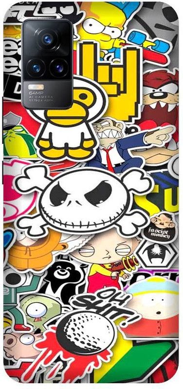 URCHIN Back Cover for Vivo V21 5G Cartoon, Cute, Anime, Cartoon Cute, Funny  (Multicolor, Shock Proof, Pack of: 1)