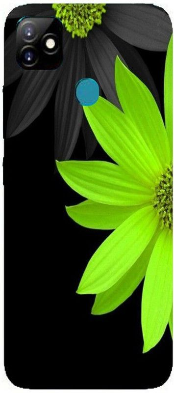 Yuphoria Back Cover for Itel Vision 1  (Black, Green, Grip Case, Silicon, Pack of: 1)