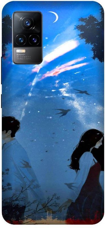 URCHIN Back Cover for Vivo V21 5G Anime, Love, Couple, Your Name, Anime couple  (Multicolor, Shock Proof, Pack of: 1)