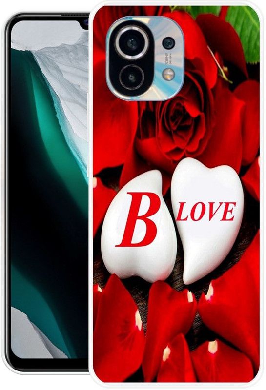 KINGSFOURTH Back Cover for Xiaomi Mi 11 5G  (Red, White, Dual Protection, Silicon)