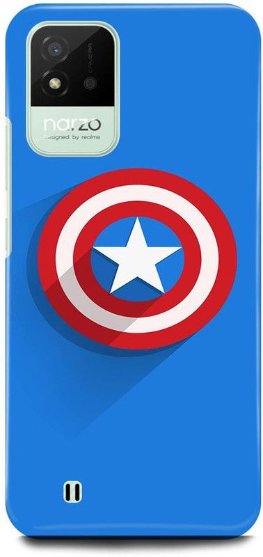 FUGGA Back Cover for realme Narzo 50i, CAPTAIN, AMERICA, AVENGER, AVENGERS, SOLDIER  (Blue, Hard Case, Pack of: 1)